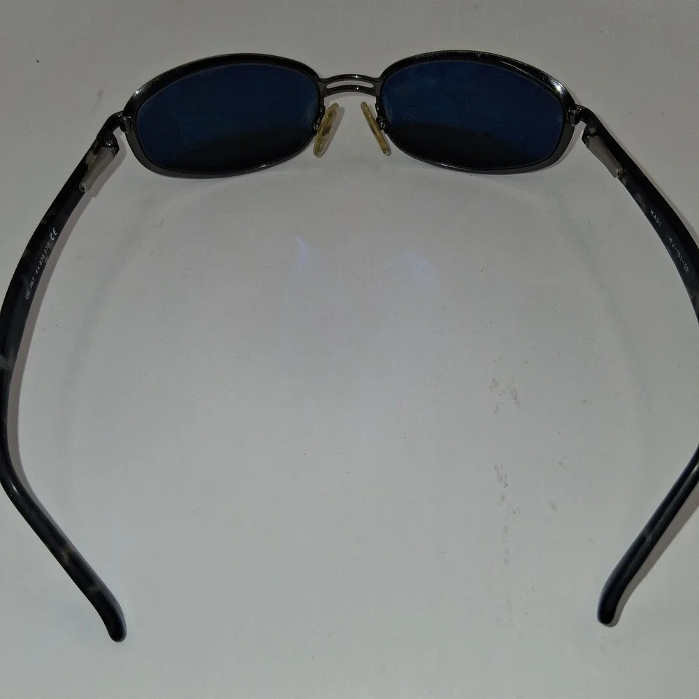 MAUI JIM MJ-151-02 SLEEK GUNMETAL DOUBLE-GRADIENT MIRRORED POLARIZED SUNGLASSES